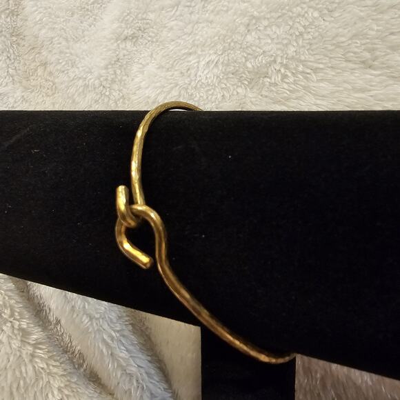 Lot of 5 Vintage Bangle Bracelets Silver Gold And Bronze Toned Textured Thin - Picture 12 of 12